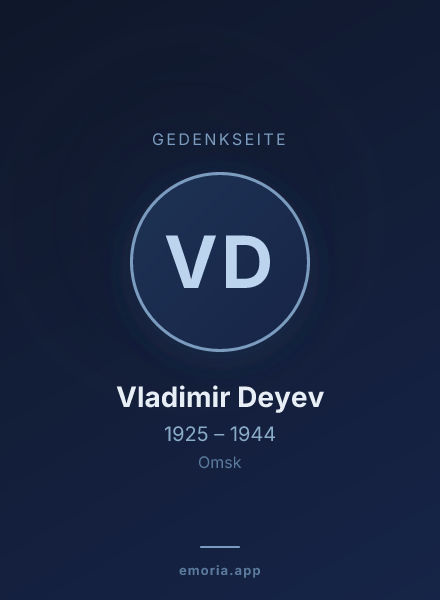 Gedenkportrait von Vladimir Deyev