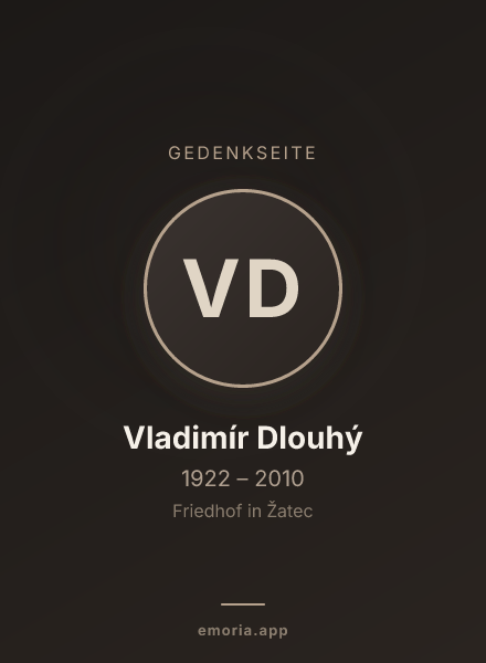 Gedenkportrait von Vladimír Dlouhý
