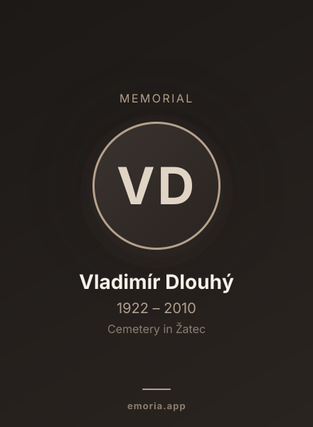 Memorial portrait of Vladimír Dlouhý