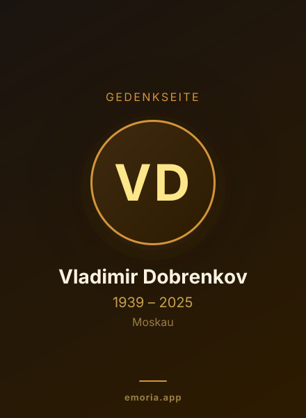Gedenkportrait von Vladimir Dobrenkov