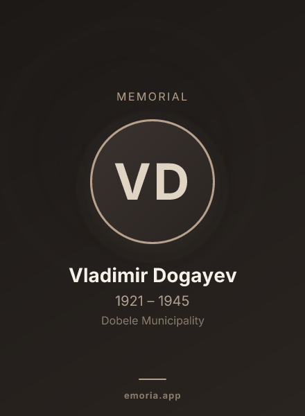 Memorial portrait of Vladimir Dogayev
