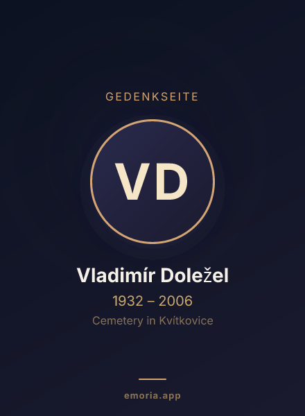 Gedenkportrait von Vladimír Doležel