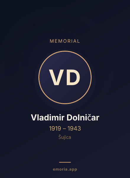 Memorial portrait of Vladimir Dolničar