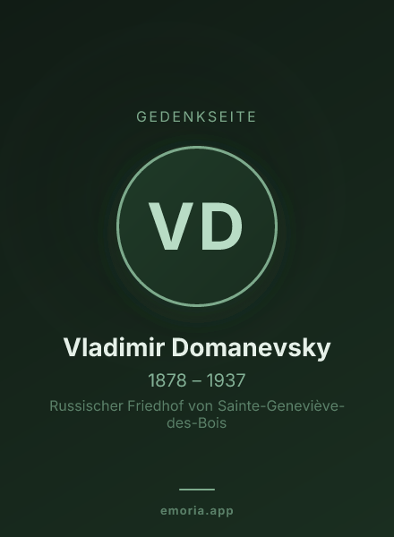 Gedenkportrait von Vladimir Domanevsky