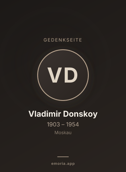 Gedenkportrait von Vladimir Donskoy