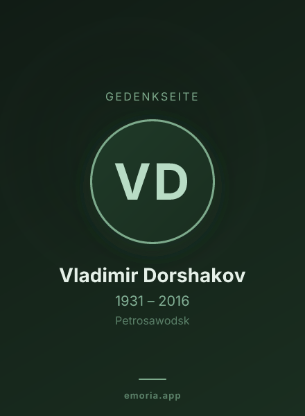 Gedenkportrait von Vladimir Dorshakov