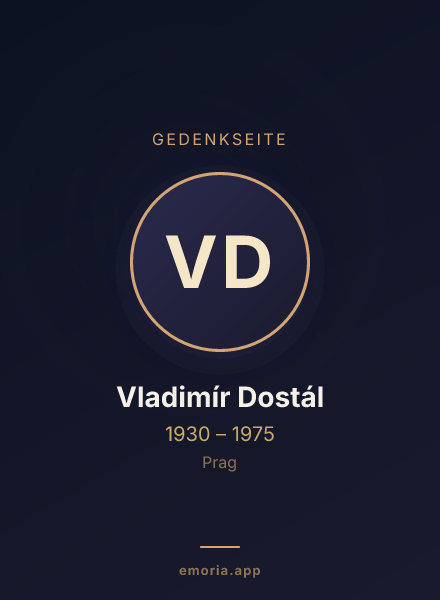 Gedenkportrait von Vladimír Dostál