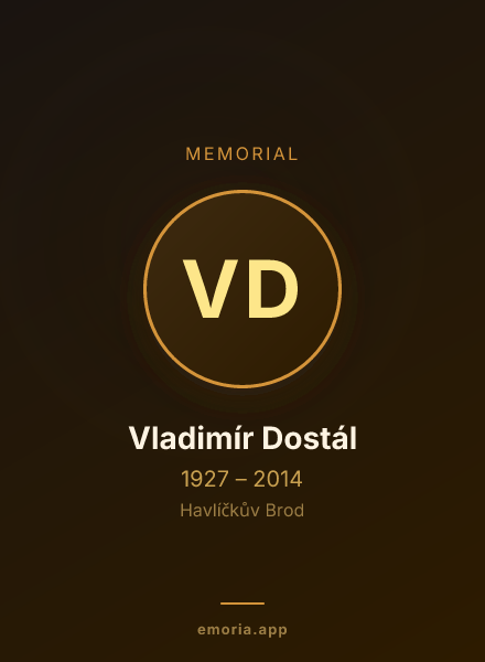 Memorial portrait of Vladimír Dostál