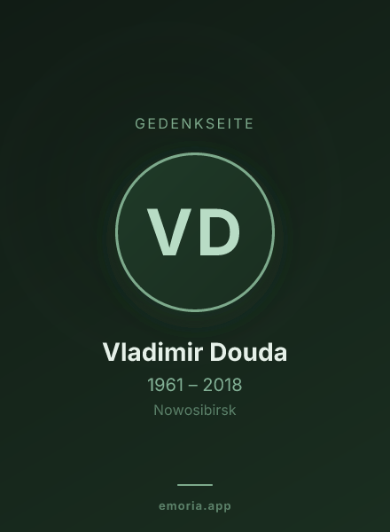 Gedenkportrait von Vladimir Douda