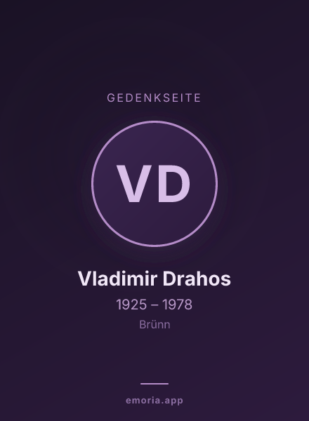 Gedenkportrait von Vladimir Drahos