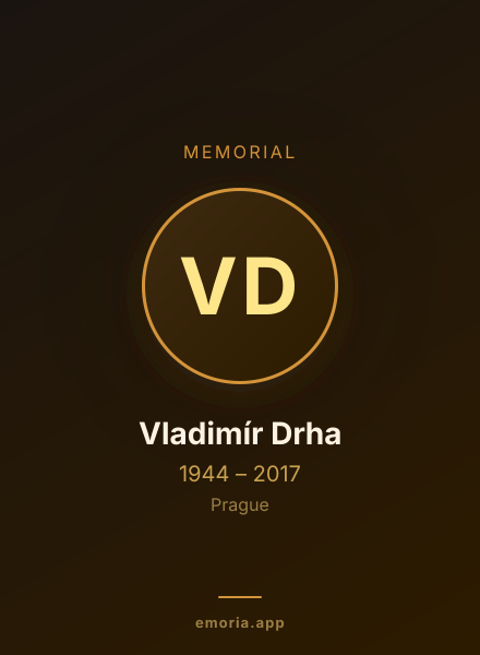Memorial portrait of Vladimír Drha