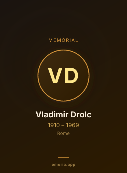 Memorial portrait of Vladimir Drolc