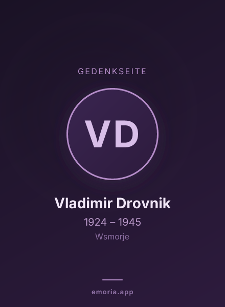 Gedenkportrait von Vladimir Drovnik