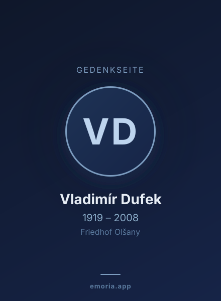 Gedenkportrait von Vladimír Dufek