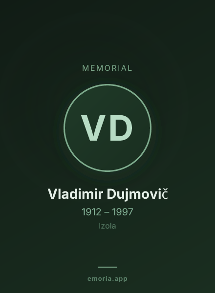 Memorial portrait of Vladimir Dujmovič