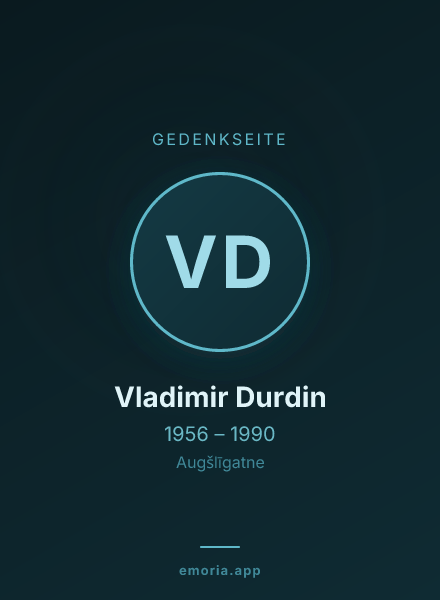 Gedenkportrait von Vladimir Durdin