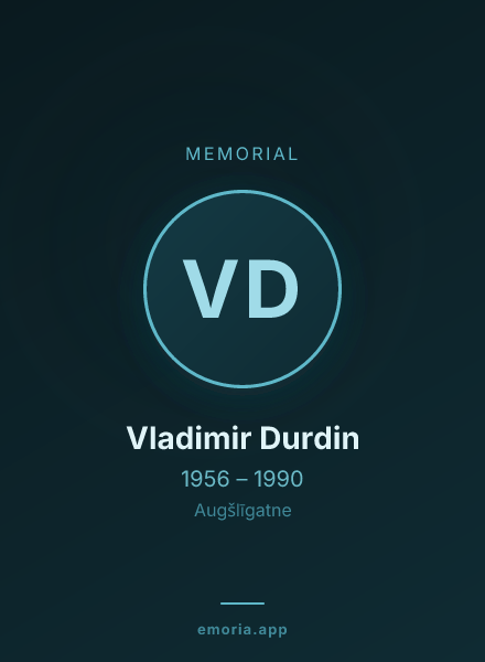 Memorial portrait of Vladimir Durdin