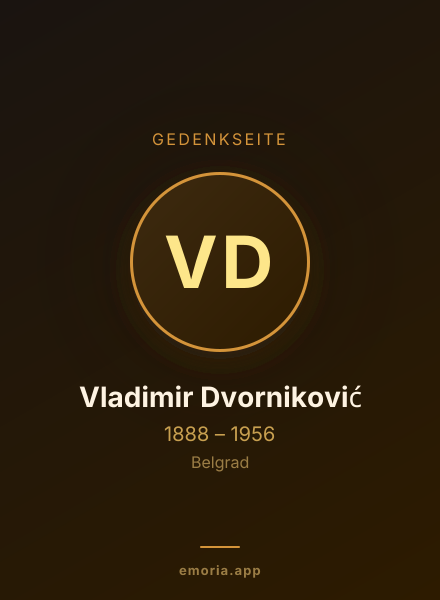 Gedenkportrait von Vladimir Dvorniković