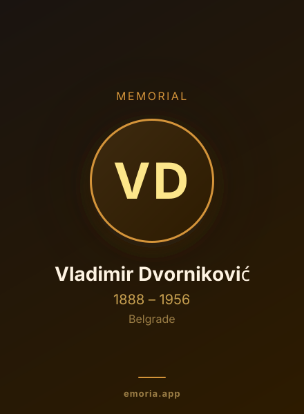 Memorial portrait of Vladimir Dvorniković