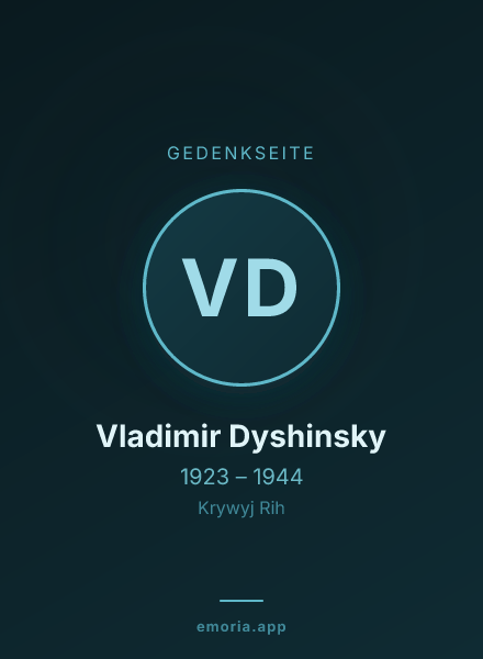 Gedenkportrait von Vladimir Dyshinsky