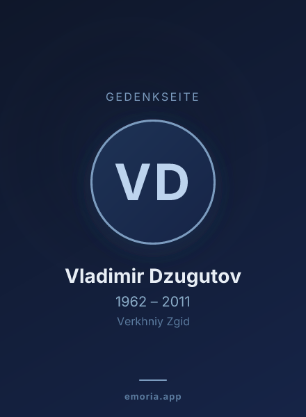 Gedenkportrait von Vladimir Dzugutov