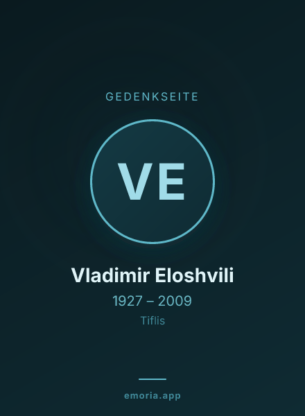 Gedenkportrait von Vladimir Eloshvili