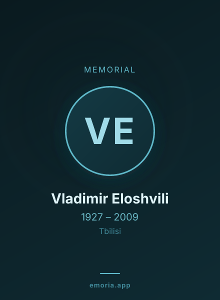 Memorial portrait of Vladimir Eloshvili