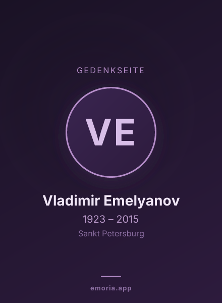 Gedenkportrait von Vladimir Emelyanov
