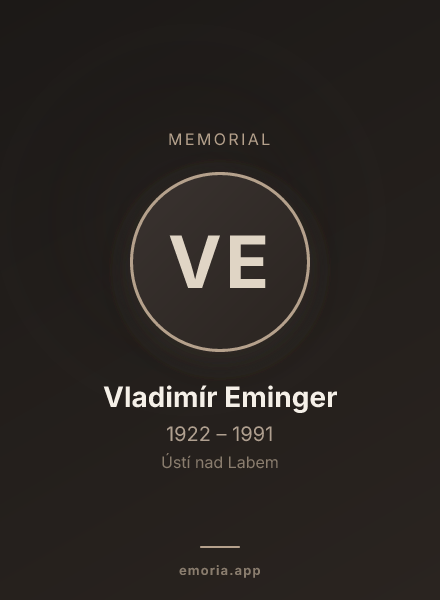 Memorial portrait of Vladimír Eminger