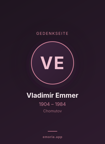 Gedenkportrait von Vladimír Emmer