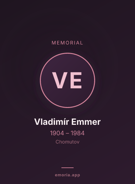 Memorial portrait of Vladimír Emmer