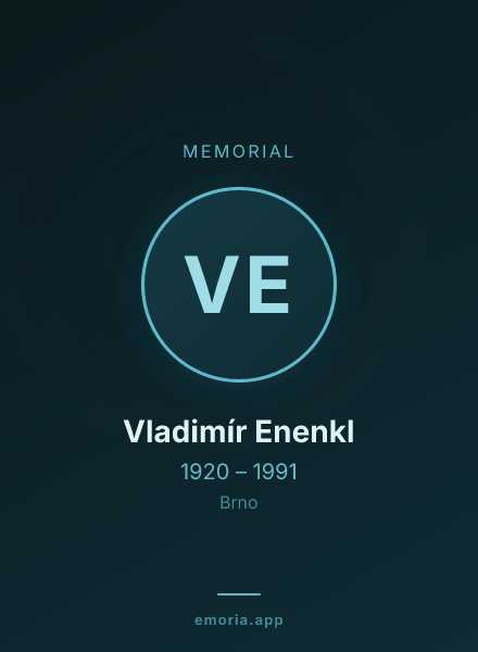 Memorial portrait of Vladimír Enenkl