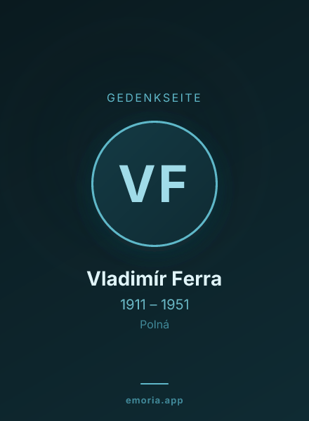 Gedenkportrait von Vladimír Ferra