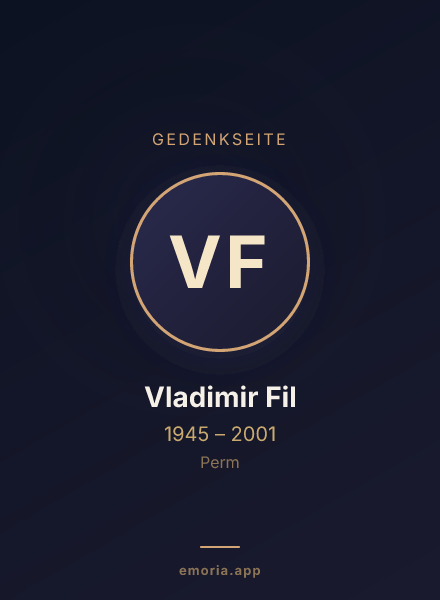 Gedenkportrait von Vladimir Fil