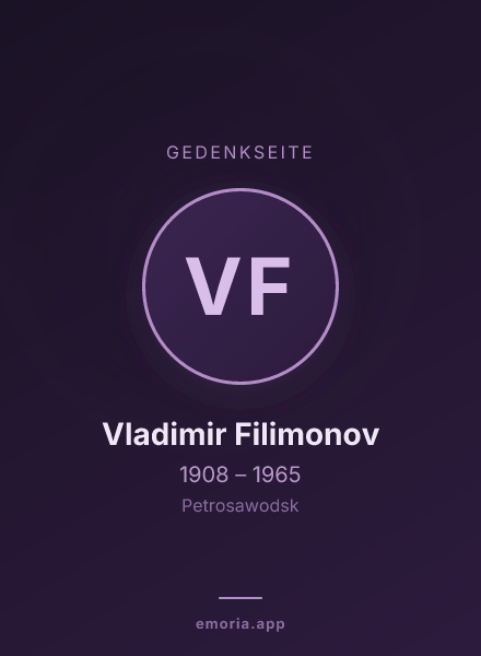 Gedenkportrait von Vladimir Filimonov