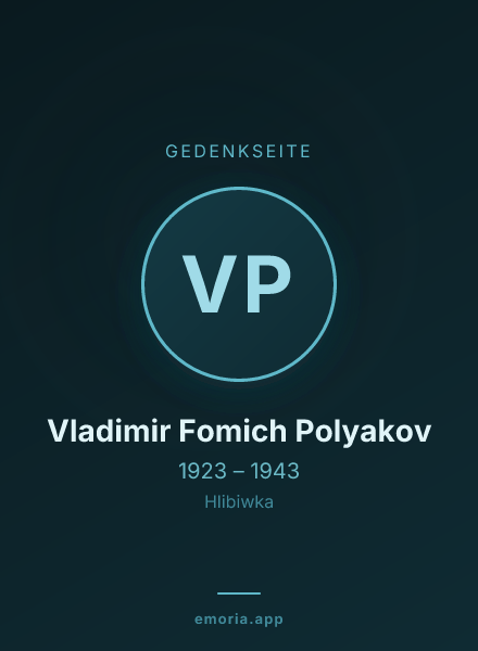 Gedenkportrait von Vladimir Fomich Polyakov