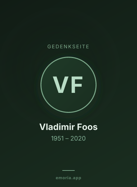 Gedenkportrait von Vladimir Foos