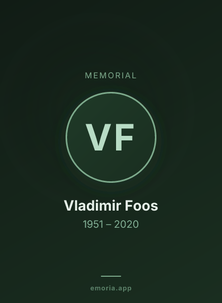 Memorial portrait of Vladimir Foos
