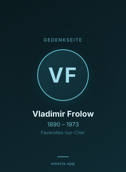 Gedenkportrait von Vladimir Frolow