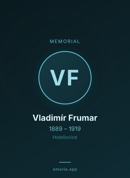 Memorial portrait of Vladimír Frumar