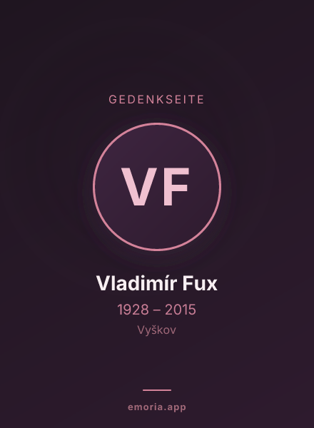 Gedenkportrait von Vladimír Fux