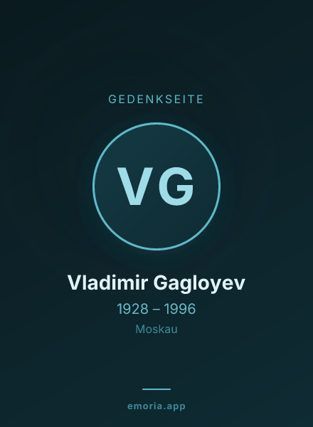 Gedenkportrait von Vladimir Gagloyev