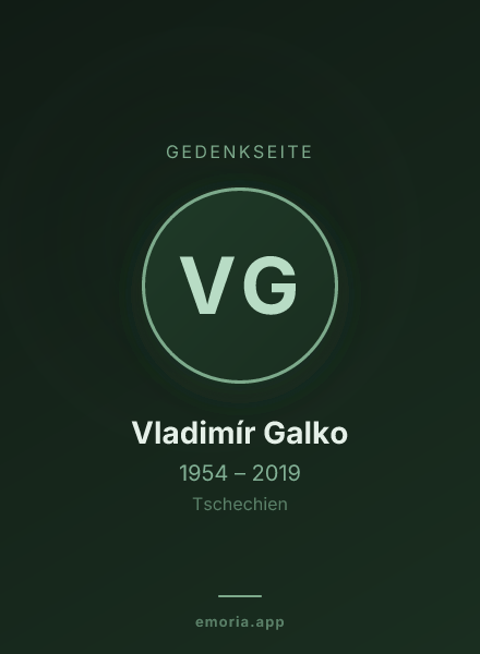 Gedenkportrait von Vladimír Galko