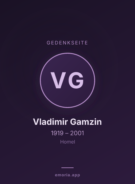 Gedenkportrait von Vladimir Gamzin