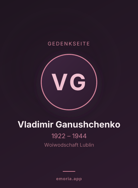 Gedenkportrait von Vladimir Ganushchenko
