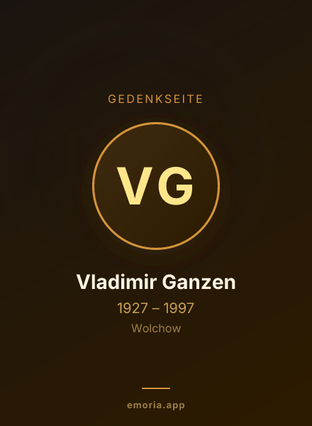 Gedenkportrait von Vladimir Ganzen