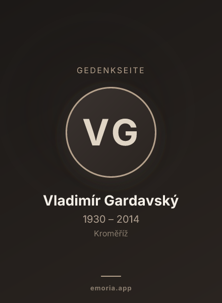 Gedenkportrait von Vladimír Gardavský