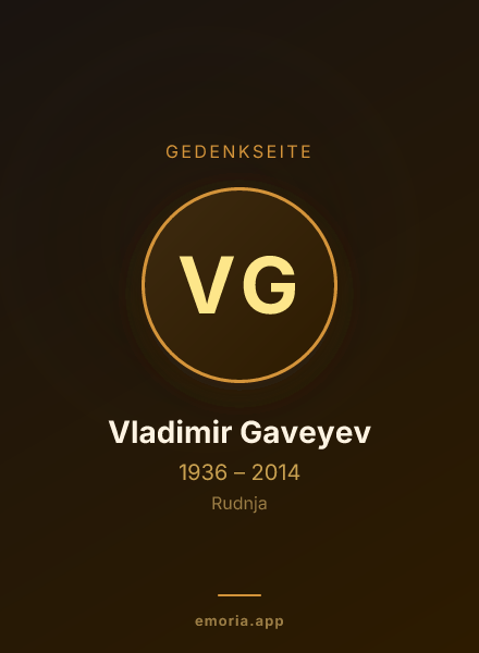 Gedenkportrait von Vladimir Gaveyev
