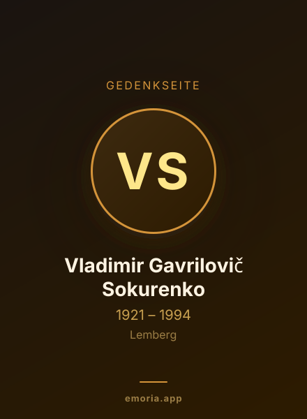 Gedenkportrait von Vladimir Gavrilovič Sokurenko
