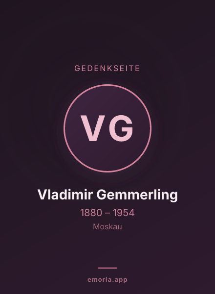 Gedenkportrait von Vladimir Gemmerling